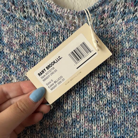 NWT Ramy Brook Mandy Maxi Sweater Dress in Bluco Size Small - Picture 6 of 6